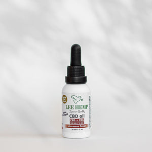 Extra Strength CBD Oil - Cinnamon Flavor - 3000mg CBD, 300mg CBG