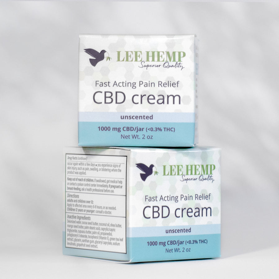 Fast Acting Unscented CBD Cream - 1000 mg - 2 oz